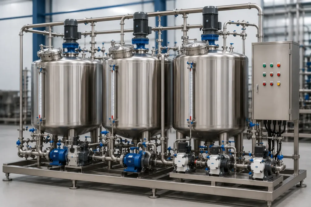 Reagent preparation tanks manufacturer supplier exporter installation contractor by Mechwat for Industrial & Mining.