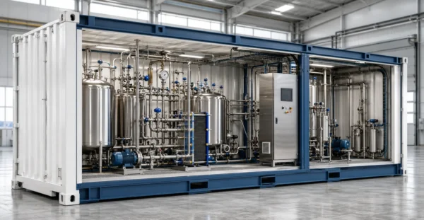Skid-Mounted & Containerized CIP Units manufacturer supplier exporter installation contractor by Mechwat for CLEAN-IN-PLACE (CIP) SYSTEMS.