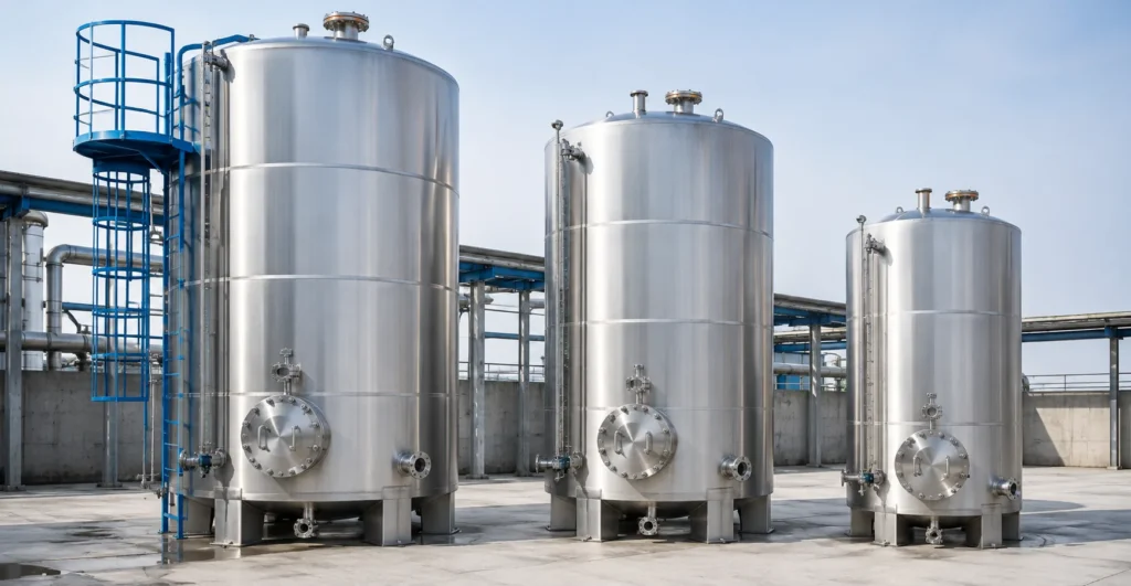 SS304 Storage Tank manufacturer supplier exporter installation contractor by Mechwat for Modular & Packaged Plants.