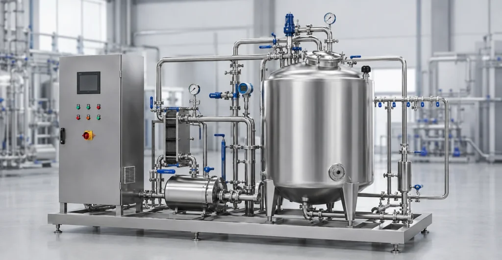 Single-Tank CIP Systems manufacturer supplier exporter installation contractor by Mechwat for CLEAN-IN-PLACE (CIP) SYSTEMS.