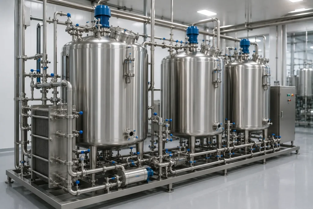 Syrup preparation systems manufacturer supplier exporter installation contractor by Mechwat for Food, Dairy & Beverage.