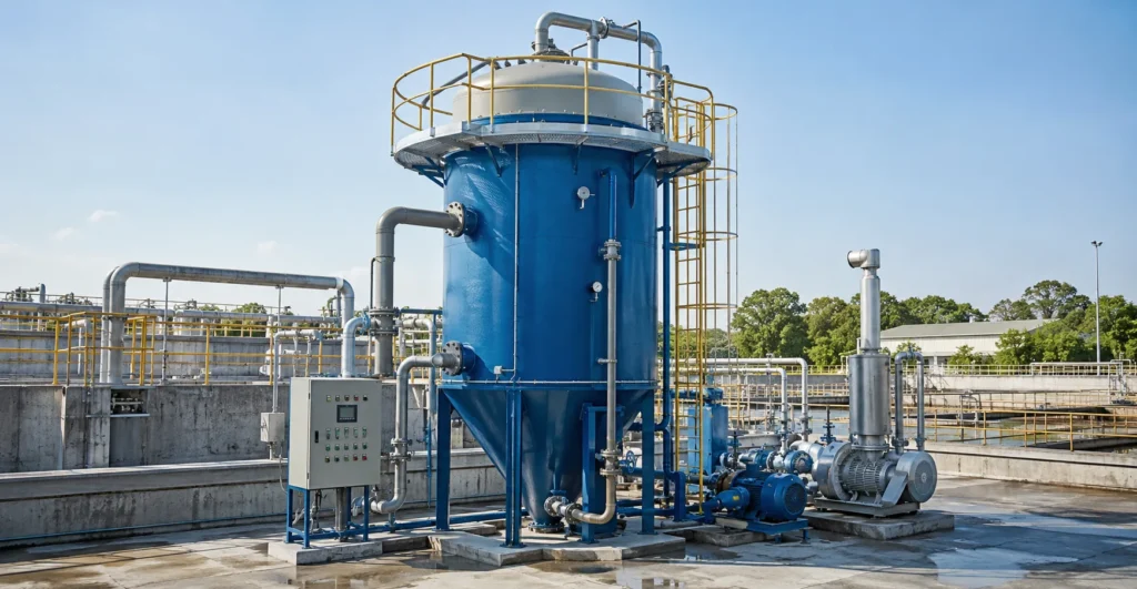 UASB Reactors designed, manufactured and supplied by Mechwat for Water Sector, EFFLUENT TREATMENT PLANT and BIOLOGICAL EFFLUENT TREATMENT SYSTEMS applications