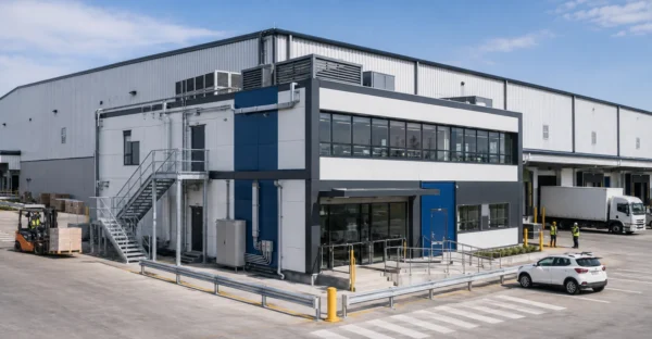 Warehouse office engineering service provider, manufacturer, supplier, exporter and installation contractor by Mechwat for industrial & epc modular infrastructure